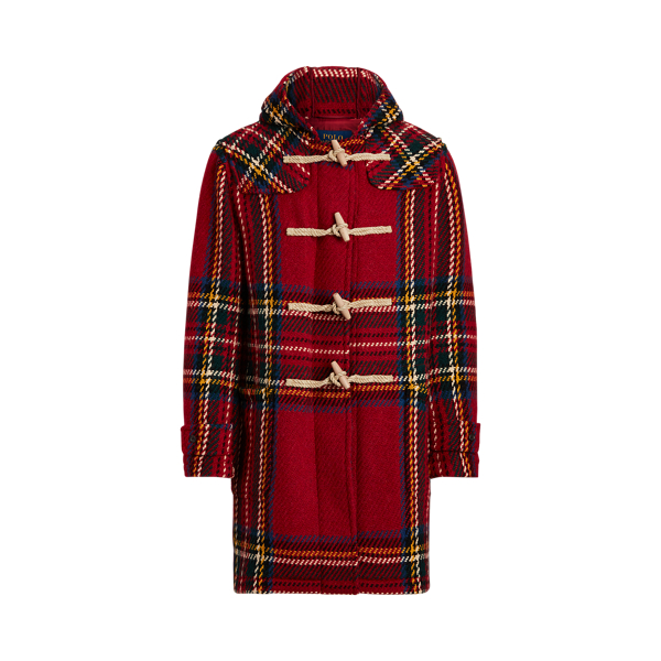 Tartan Wool Tweed Duffel Coat for Men Ralph Lauren CH