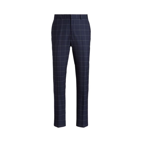 Navy And Light Grey Checked Stretch Wool Suit Trouser Polo Ralph Lauren 2
