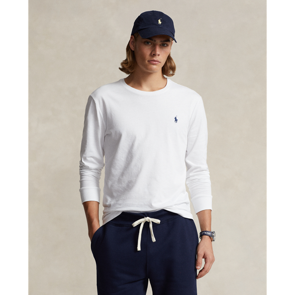 White Classic Fit Jersey Long-Sleeve T-Shirt Polo Ralph Lauren 1