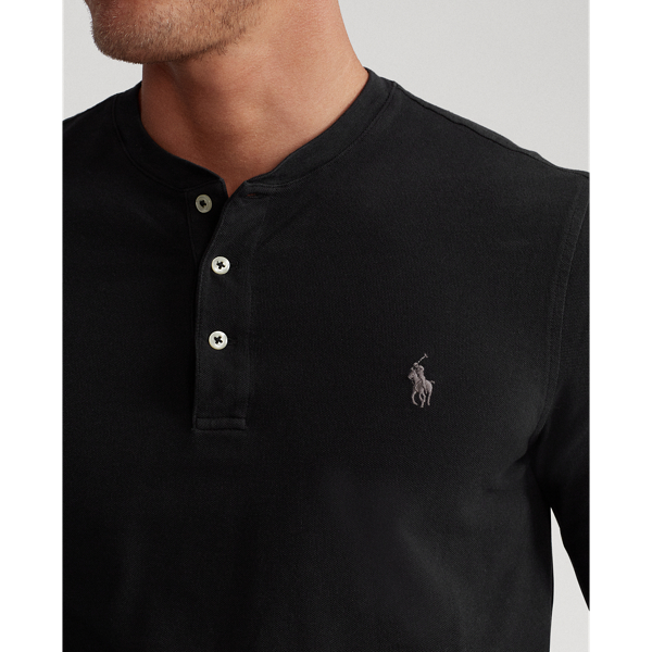 Polo Black Featherweight Mesh Henley Shirt Polo Ralph Lauren 7