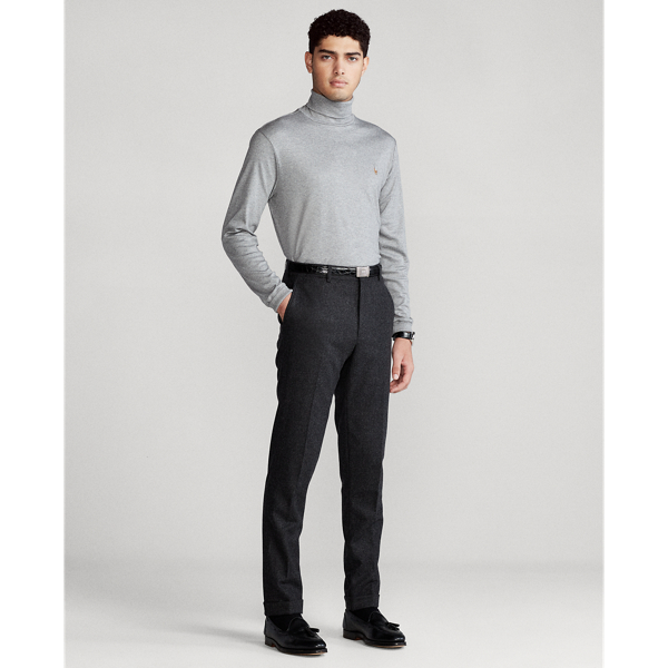 Steel Heather Soft Cotton Turtleneck Polo Ralph Lauren 3