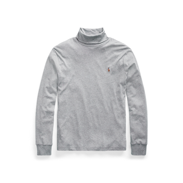 Steel Heather Soft Cotton Turtleneck Polo Ralph Lauren 2