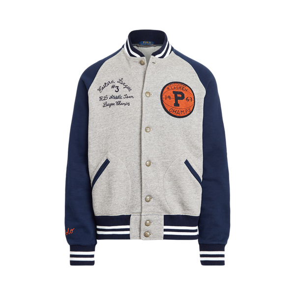 Fleece Letterman Jacket Polo Ralph Lauren 1