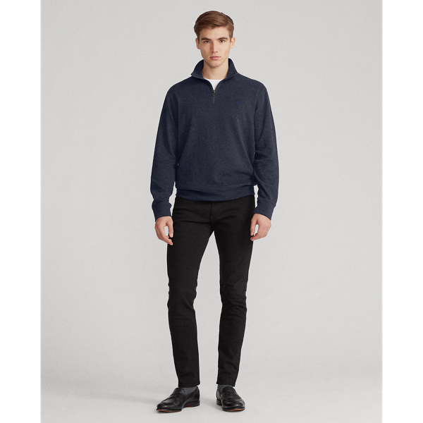 Polo by Ralph Lauren W38 ヘリンボーン Herringbone Jersey Quarter-Zip Pullover
