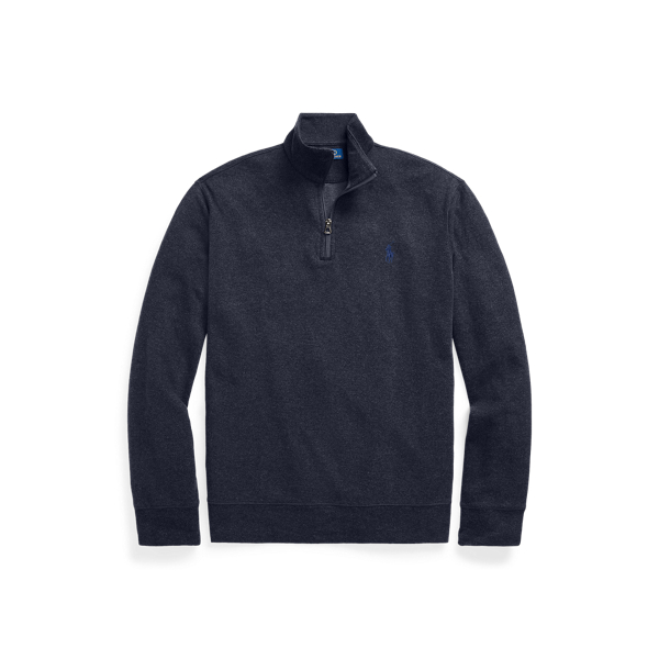 Herringbone Jersey Quarter-Zip Pullover