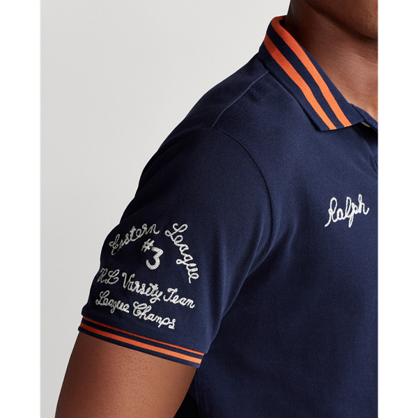 Cruise Navy Custom Slim Tiger Mesh Polo Polo Ralph Lauren 6