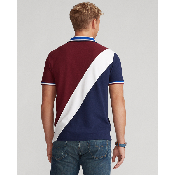 Classic Wine Multi Custom Slim Crest Mesh Polo Polo Ralph Lauren 5