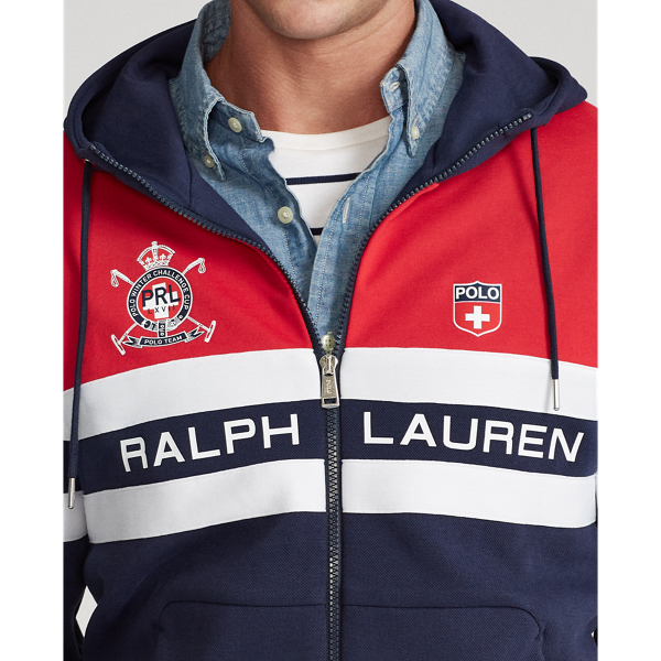 Cruise Navy/RL2000 Red Double-Knit Full-Zip Hoodie Polo Ralph Lauren 6