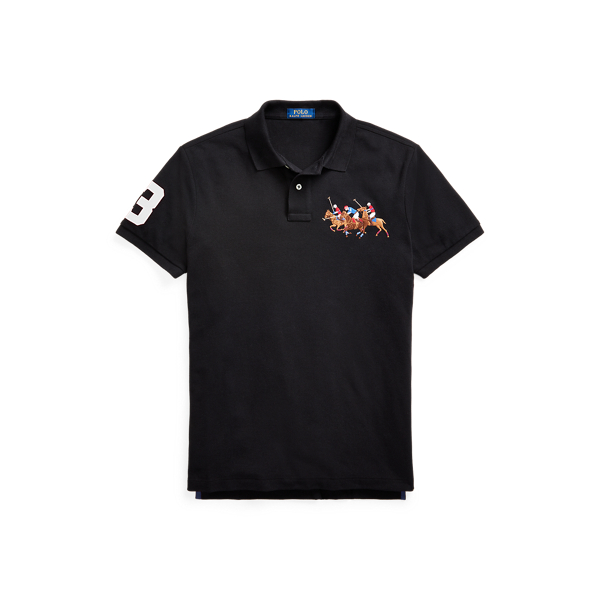 Custom Slim Fit Triple Pony Polo Shirt