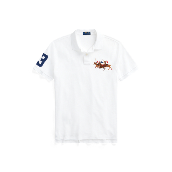 Custom Slim Fit Triple Pony Polo Shirt for Men Ralph Lauren UK