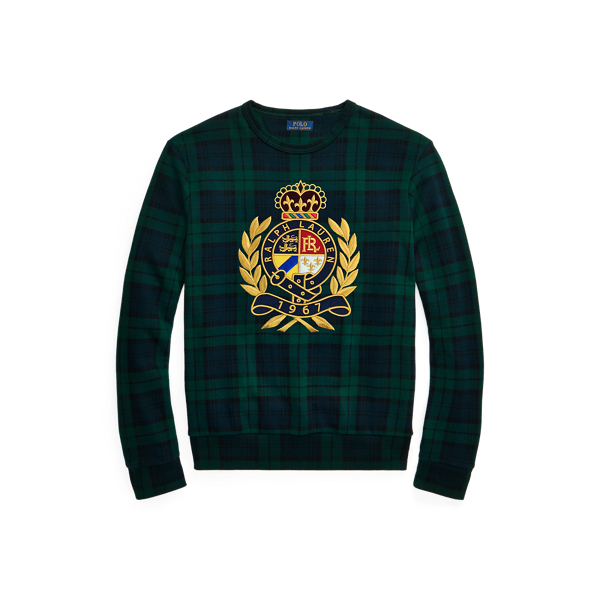Crest Tartan-Print Fleece Sweatshirt Polo Ralph Lauren 1
