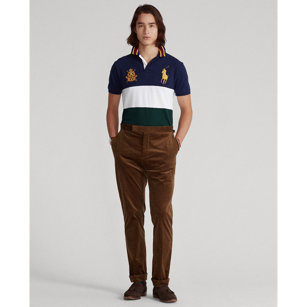 College Green Multi Custom Slim Fit Big Pony Mesh Polo Shirt Polo Ralph Lauren 4
