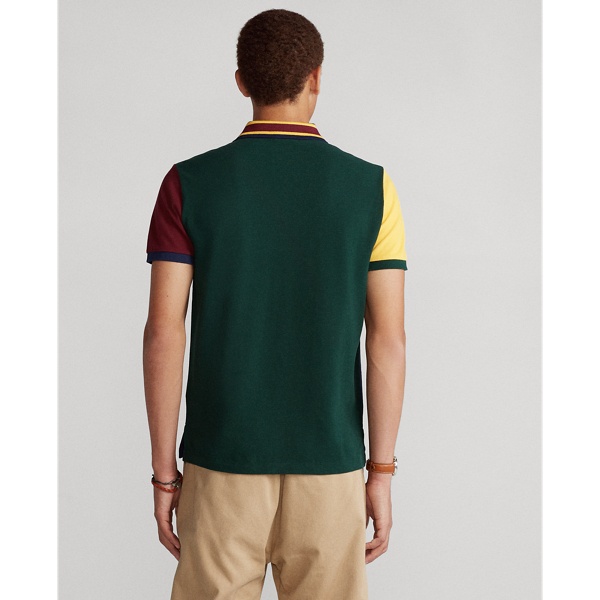 Cruise Navy Multi Custom Slim Crest Mesh Polo Polo Ralph Lauren 5
