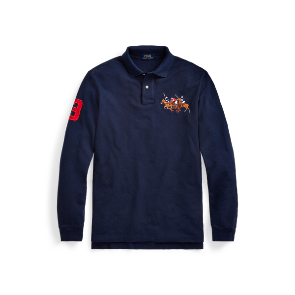 Newport Navy Classic Fit Triple-Pony Mesh Polo Shirt Polo Ralph Lauren 2