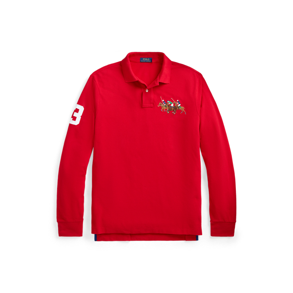 Classic Fit Triple-Pony Mesh Polo Shirt Polo Ralph Lauren 1
