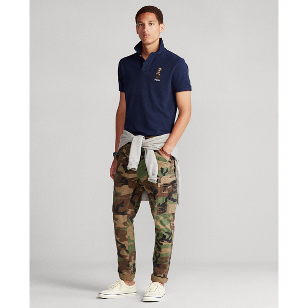 Cruise Navy Custom Slim Fit Polo Bear Mesh Polo Polo Ralph Lauren 4