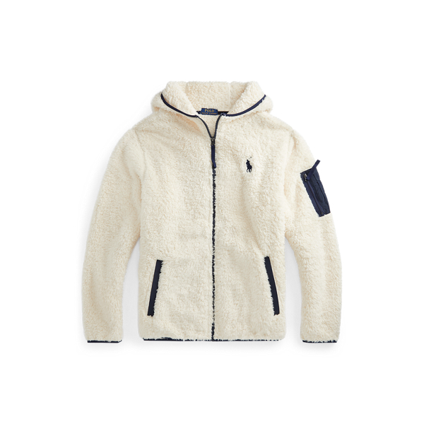 Winter Cream Fleece Full-Zip Hoodie Polo Ralph Lauren 2