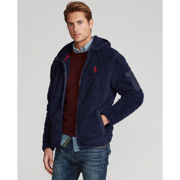 Ralph lauren sherpa hoodie hotsell