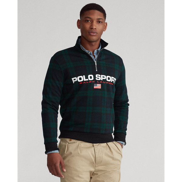 Polo Sport Ralph Lauren Blackwatch hotsell plaid fleece Crew Sweatshirt XL A33