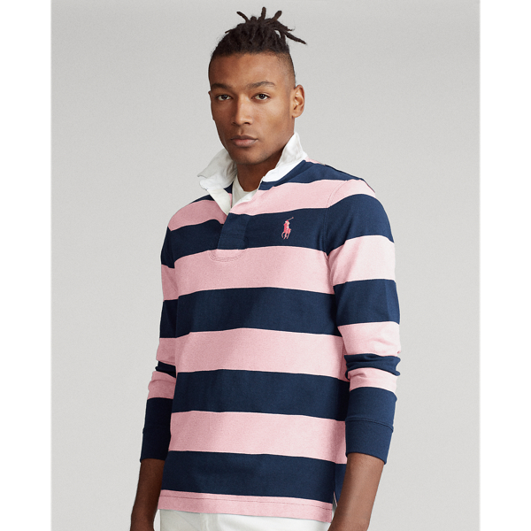 Pink Pony Custom Slim Fit Rugby Shirt for Men Ralph Lauren UK