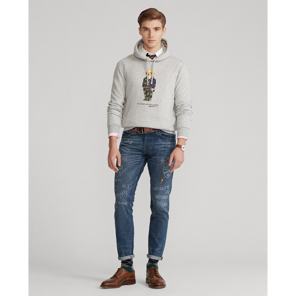 Andover Heather Preppy Bear Fleece Hoodie Polo Ralph Lauren 4