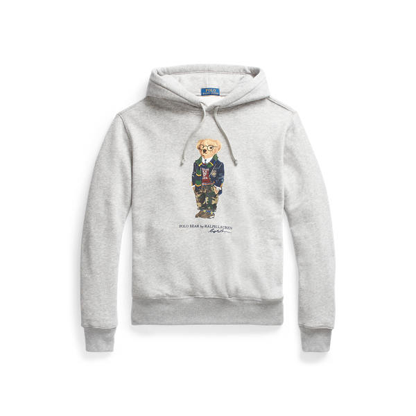 Andover Heather Preppy Bear Fleece Hoodie Polo Ralph Lauren 2
