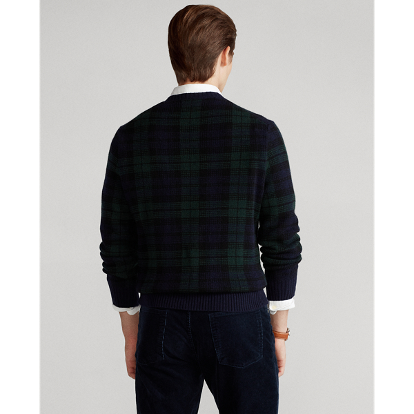 Blackwatch Plaid Black Watch Wool Sweater Polo Ralph Lauren 5