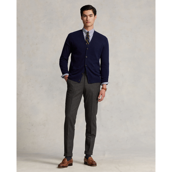 Hunter Navy Washable Cashmere V-Neck Cardigan Polo Ralph Lauren 4