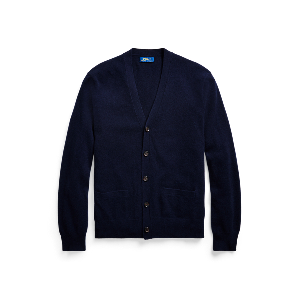 Hunter Navy Washable Cashmere V-Neck Cardigan Polo Ralph Lauren 2
