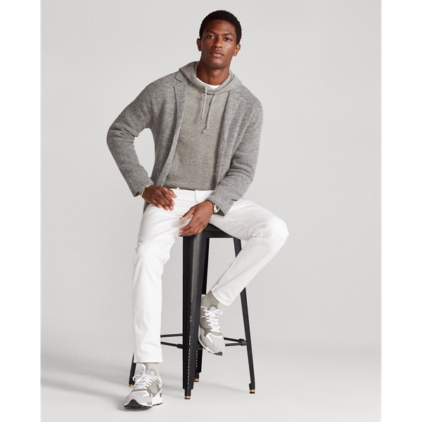 Fawn Grey Heather Wool-Blend Cardigan Polo Ralph Lauren 4