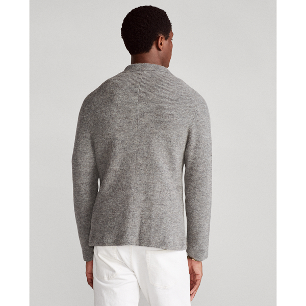 Fawn Grey Heather Wool-Blend Cardigan Polo Ralph Lauren 5