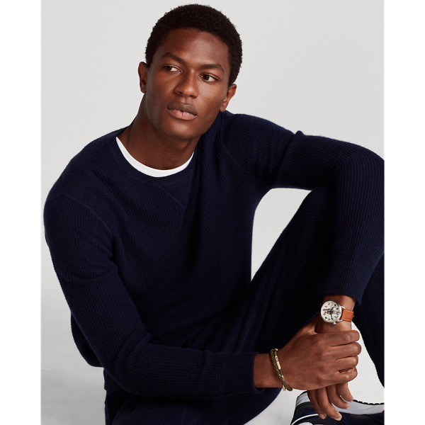 Washable Cashmere Crewneck Sweater Polo Ralph Lauren em Hunter Navy 8
