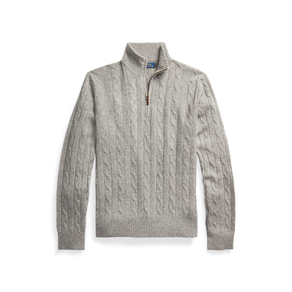 Kasjmier kabeltrui met kwartrits Polo Ralph Lauren in 1