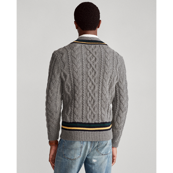 Dusty Grey Heather Embroidered Cricket Jumper Polo Ralph Lauren 6