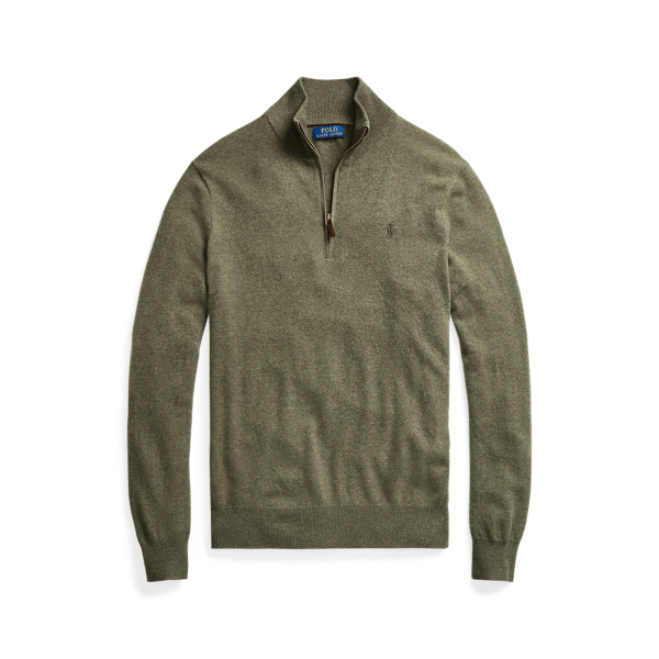 Ralph lauren merino wool half zip sweater best sale