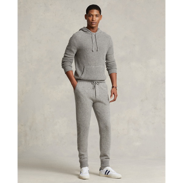 Fawn Grey Heather Washable Cashmere Hooded Sweater Polo Ralph Lauren 4