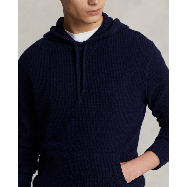 Hunter Navy Washable Cashmere Hooded Sweater Polo Ralph Lauren 6