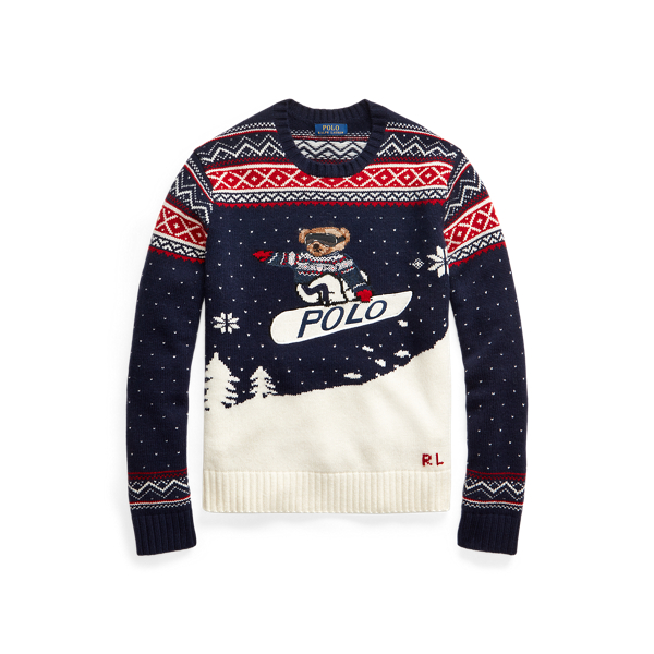 Navy Ski Bear Snowboarding Bear Jumper Polo Ralph Lauren 2