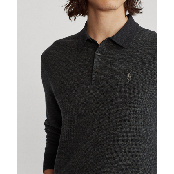 Charcoal Wool Polo-Collar Jumper Polo Ralph Lauren 6