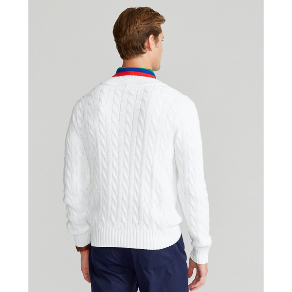 Optic White US Open Umpire Cricket Sweater Polo Ralph Lauren 5