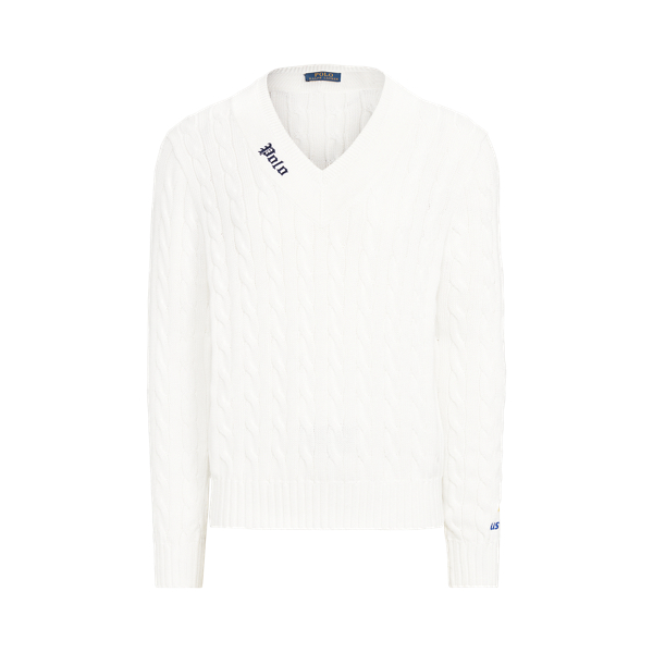 Optic White US Open Umpire Cricket Sweater Polo Ralph Lauren 2
