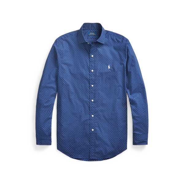 Gepunktetes Popelinehemd Big & Tall in 1