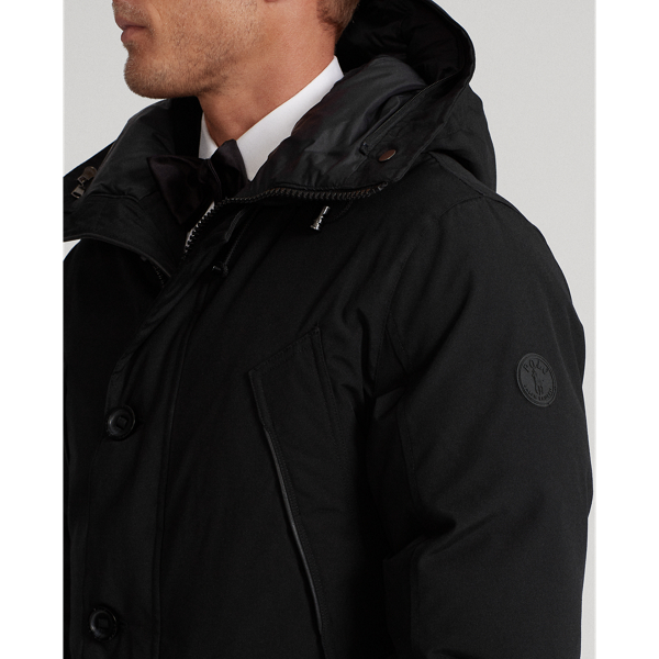 Black Faux-Fur-Trim Down Parka Big & Tall 5
