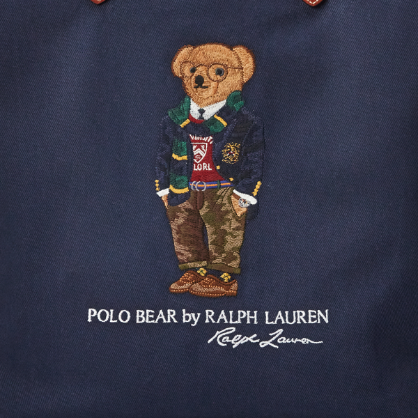 Navy Polo Bear Twill Shopper Tote Polo Ralph Lauren 6