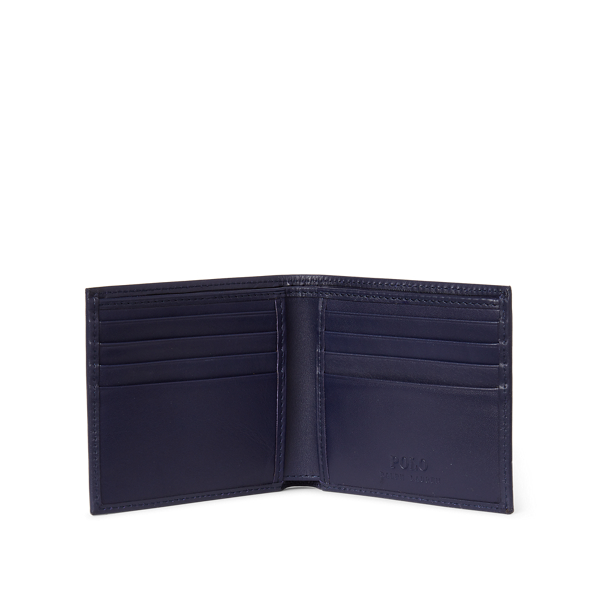 Navy Polo Bear Leather Billfold Wallet Polo Ralph Lauren 3