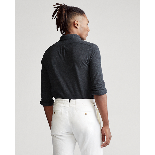 Black Marl Heather Featherweight Mesh Shirt Big & Tall 4