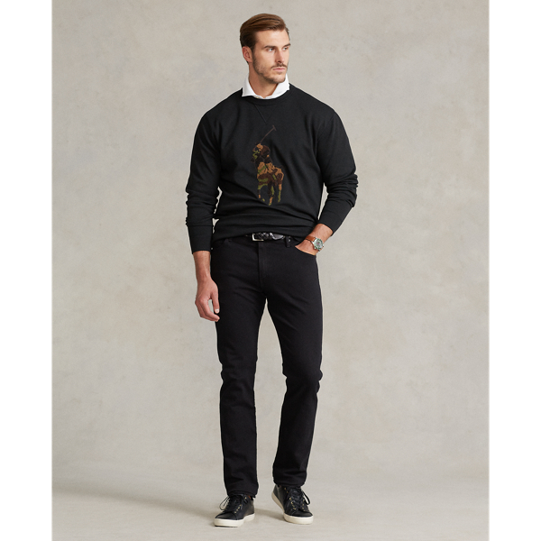 Polo Black W Olive Camo Camo Big Pony Double-Knit Sweatshirt Big & Tall 4