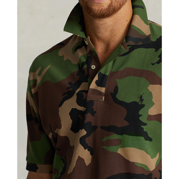 トップス polo ralph lauren camo polo shirt POLO RALPH LAUREN Men's Classic Fit Mesh Polo Shirt, Surplus Camo