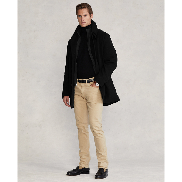 Black Layered-Effect Car Coat Polo Ralph Lauren 4