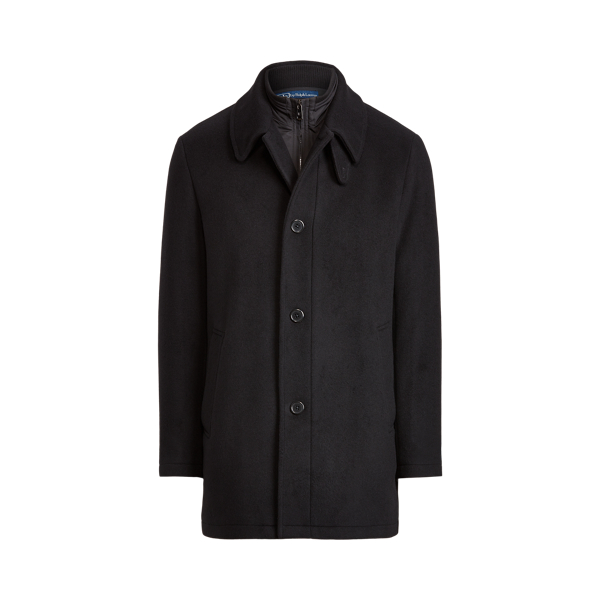 Black Layered-Effect Car Coat Polo Ralph Lauren 2
